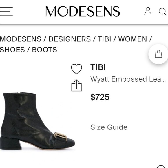 TIBI Wyatt embossed Buckle leather ankle Booties In Black size 5.5 - Picture 7 of 15